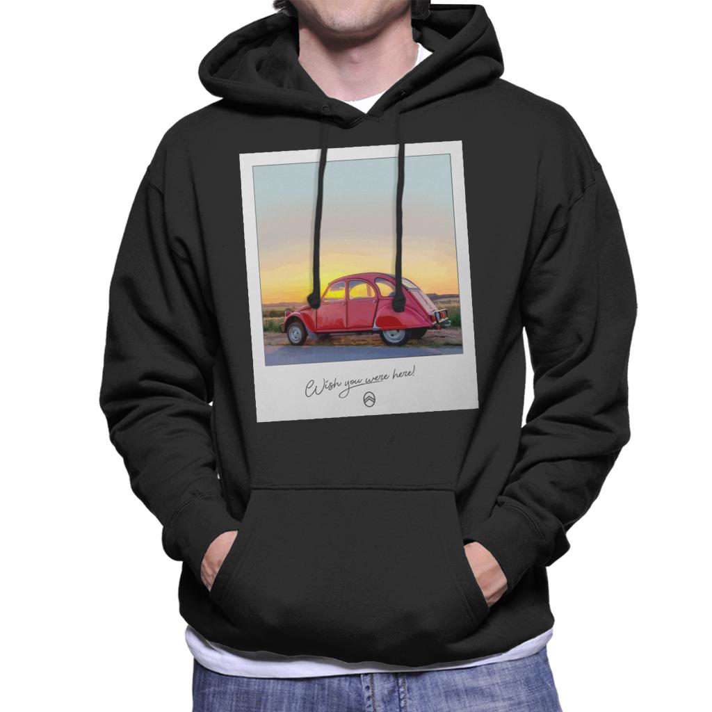 Citroën 2CV Wish You Were Here Photo Men's Hooded Sweatshirt-ALL + EVERY