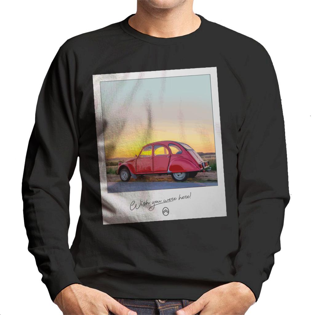 Citroën 2CV Wish You Were Here Photo Men's Sweatshirt-ALL + EVERY