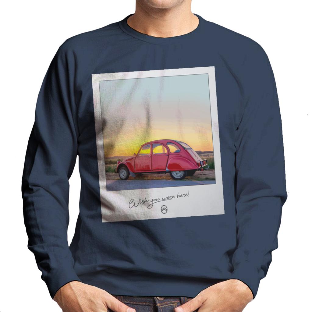 Citroën 2CV Wish You Were Here Photo Men's Sweatshirt-ALL + EVERY