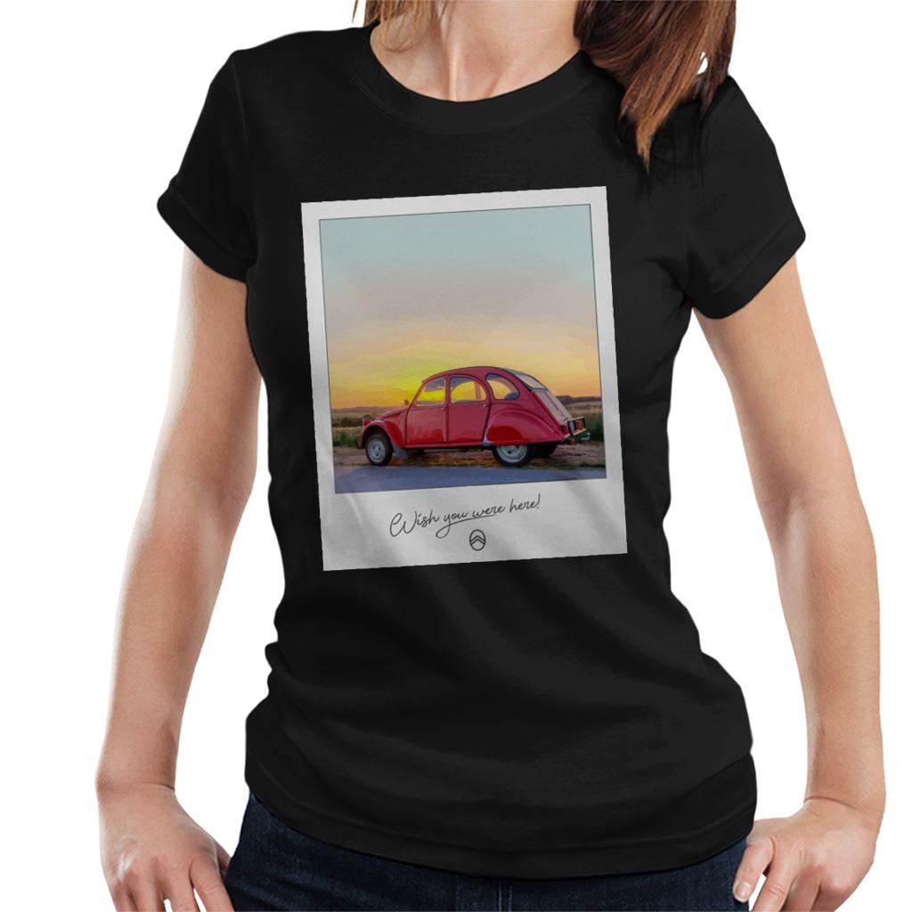 Citroën 2CV Wish You Were Here Photo Women's T-Shirt-ALL + EVERY