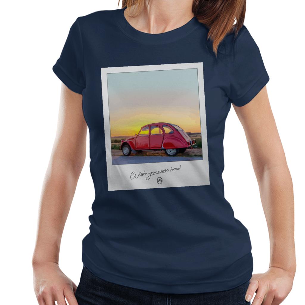 Citroën 2CV Wish You Were Here Photo Women's T-Shirt-ALL + EVERY