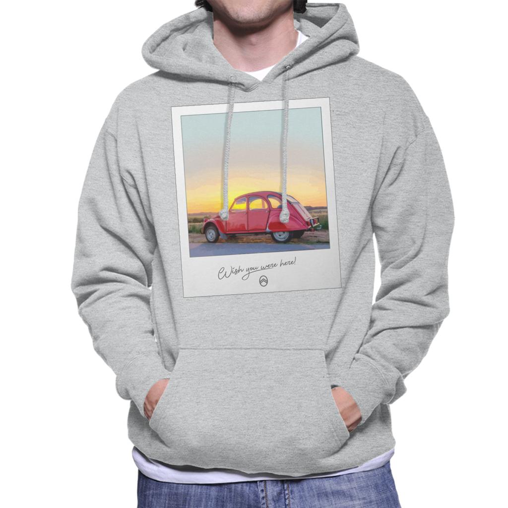 Citroën 2CV Wish You Were Here Photo For Light Men's Hooded Sweatshirt-ALL + EVERY