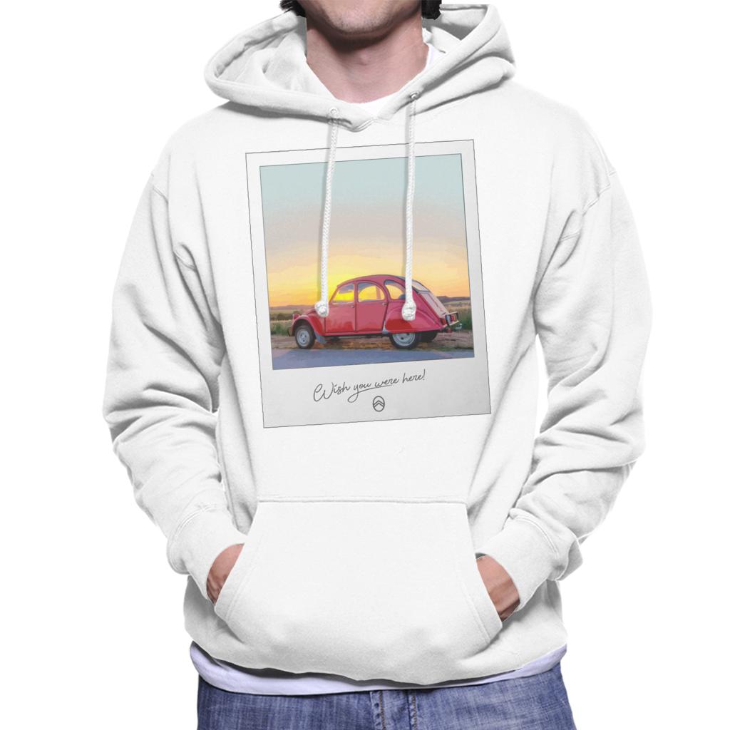 Citroën 2CV Wish You Were Here Photo For Light Men's Hooded Sweatshirt-ALL + EVERY