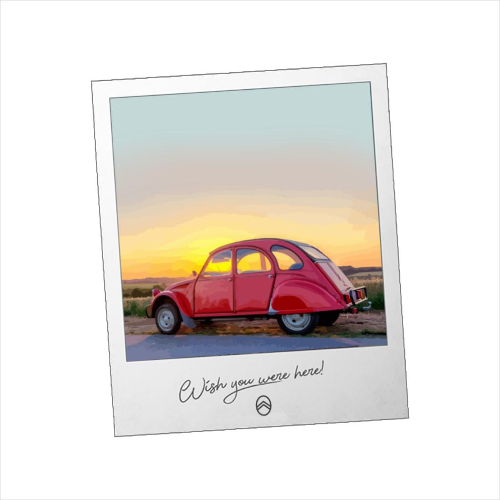 Citroën 2CV Wish You Were Here Photo For Light Men's T-Shirt-ALL + EVERY