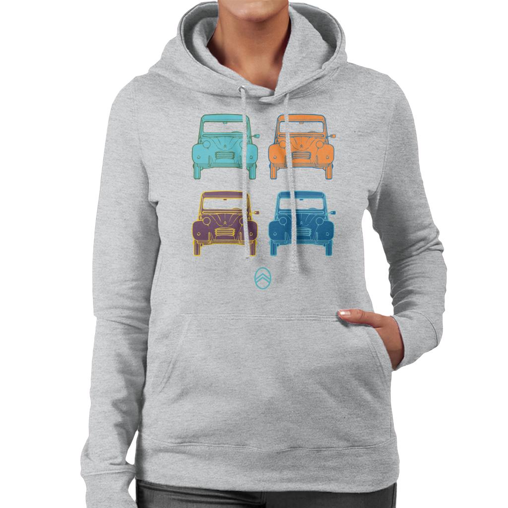 Citroën 2CV Pop Art Style Women's Hooded Sweatshirt-ALL + EVERY