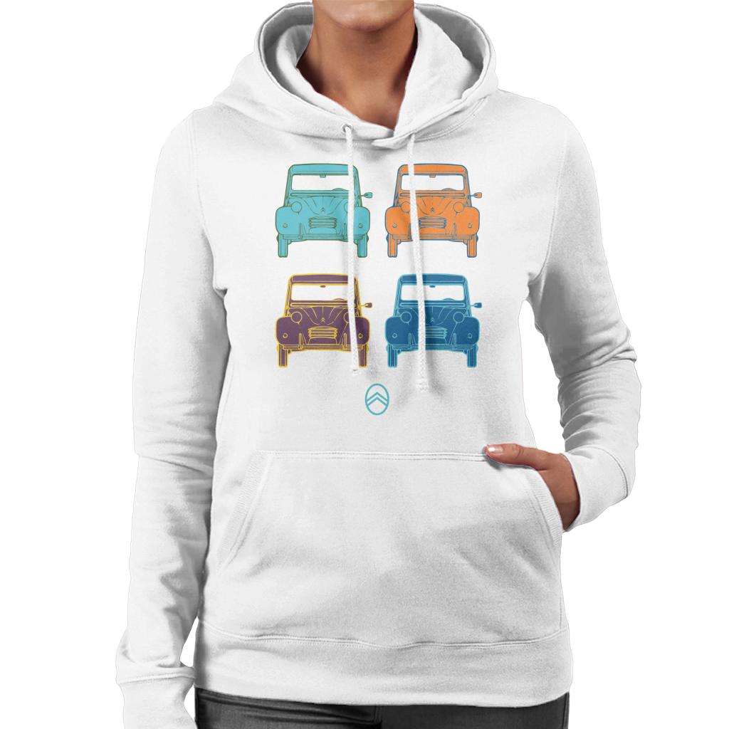 Citroën 2CV Pop Art Style Women's Hooded Sweatshirt-ALL + EVERY