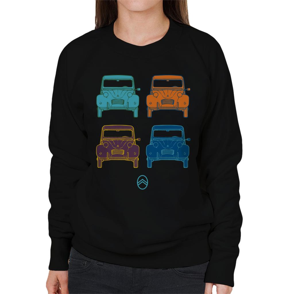 Citroën 2CV Pop Art Style Women's Sweatshirt-ALL + EVERY