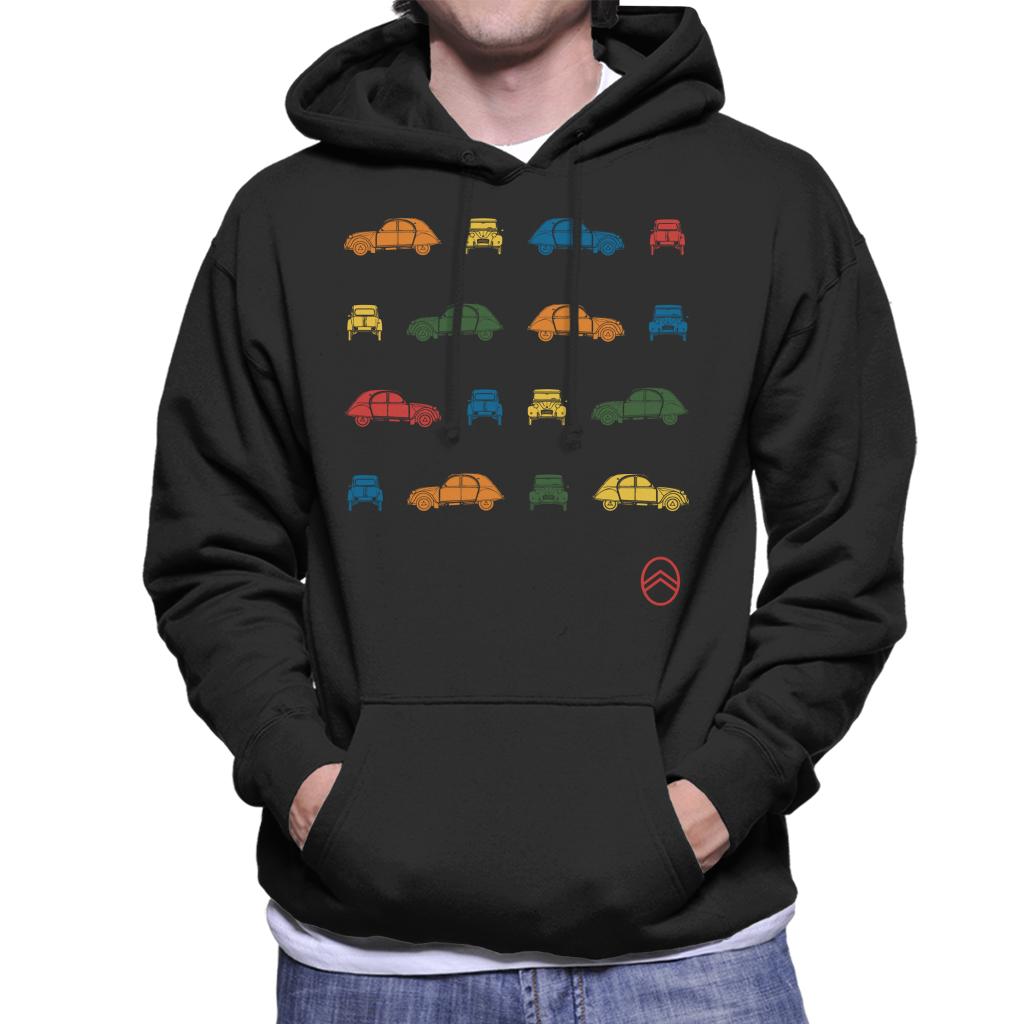 Citroën 2CV Pop Art Pattern Men's Hooded Sweatshirt-ALL + EVERY