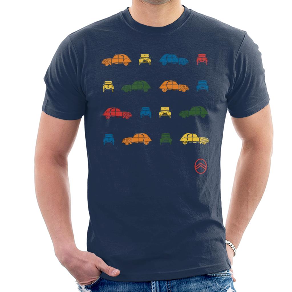 Citroën 2CV Pop Art Pattern Men's T-Shirt-ALL + EVERY