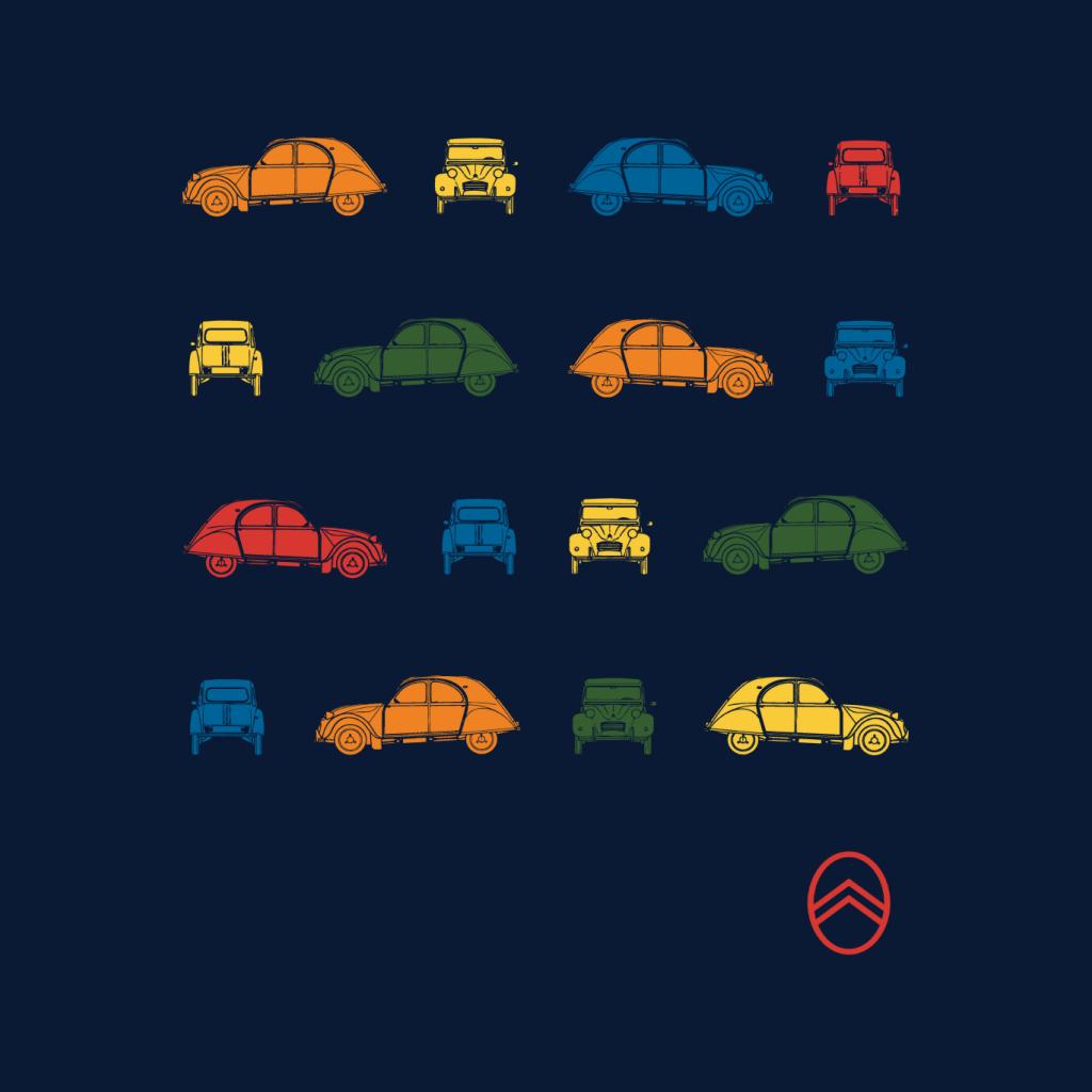 Citroën 2CV Pop Art Pattern Men's T-Shirt-ALL + EVERY