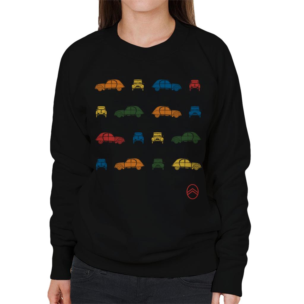 Citroën 2CV Pop Art Pattern Women's Sweatshirt-ALL + EVERY