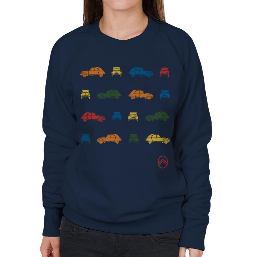 Citroën 2CV Pop Art Pattern Women's Sweatshirt-ALL + EVERY