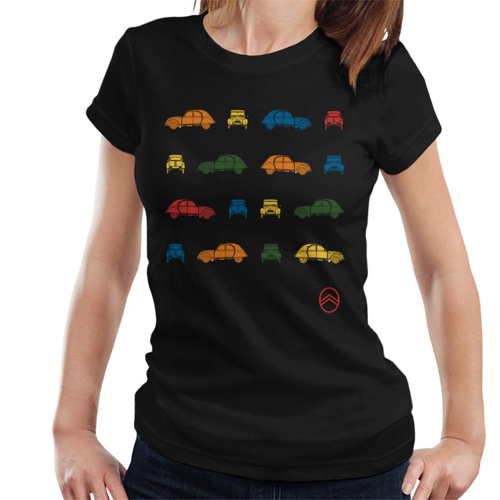 Citroën 2CV Pop Art Pattern Women's T-Shirt-ALL + EVERY