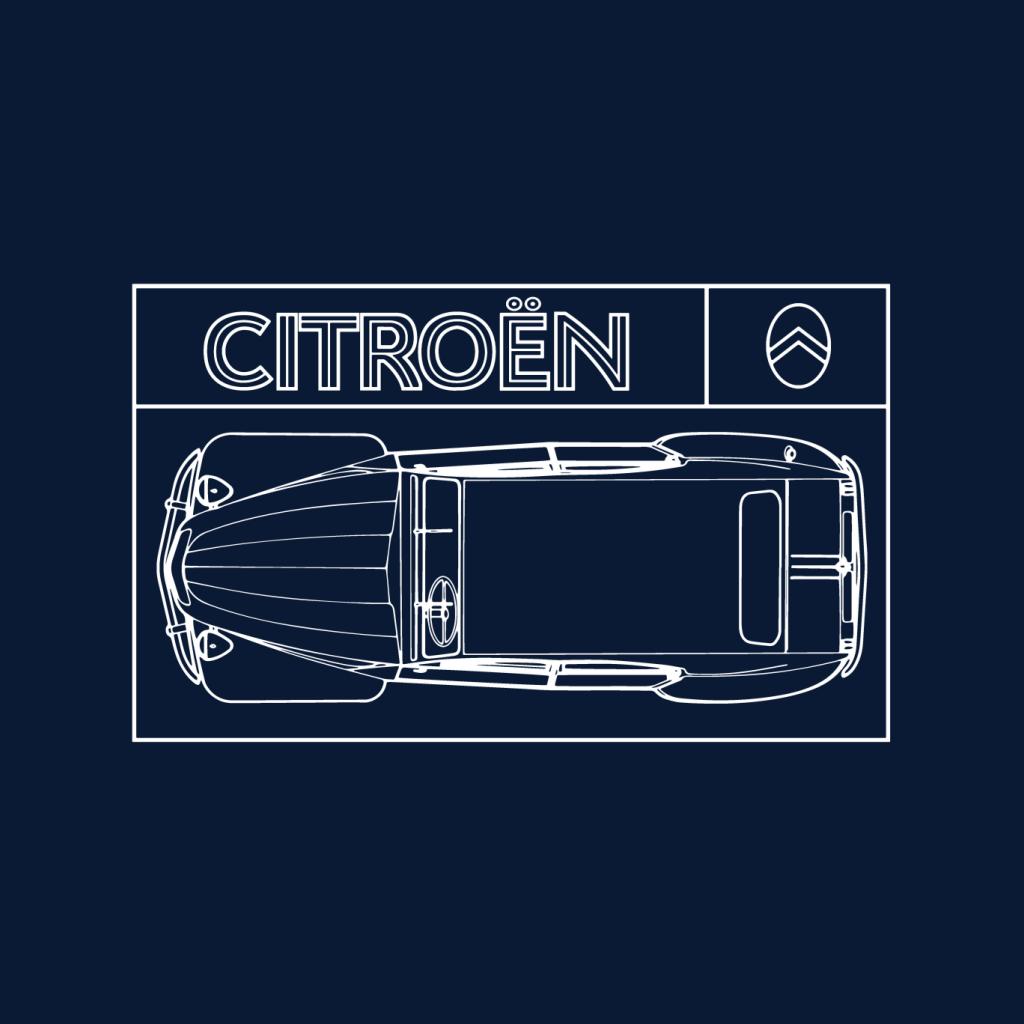 Citroën 2CV White Diagram Top View Men's T-Shirt-ALL + EVERY