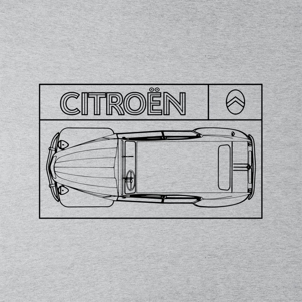 Citroën 2CV Black Diagram Top View Women's Hooded Sweatshirt-ALL + EVERY