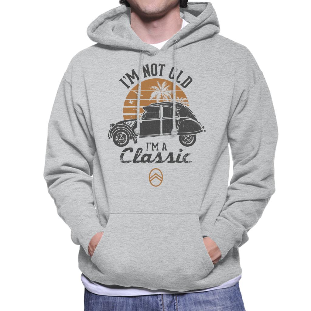 Citroën 2CV Black I'm Not Old Classic Sunset Men's Hooded Sweatshirt-ALL + EVERY