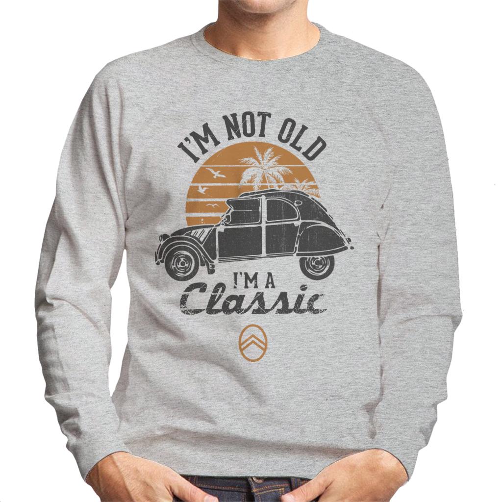 Citroën 2CV Black I'm Not Old Classic Sunset Men's Sweatshirt-ALL + EVERY