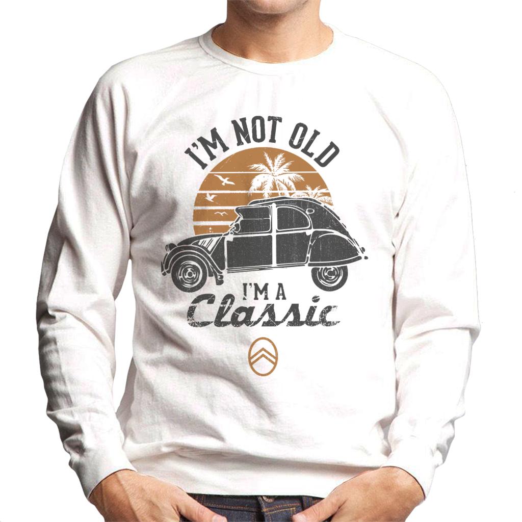 Citroën 2CV Black I'm Not Old Classic Sunset Men's Sweatshirt-ALL + EVERY