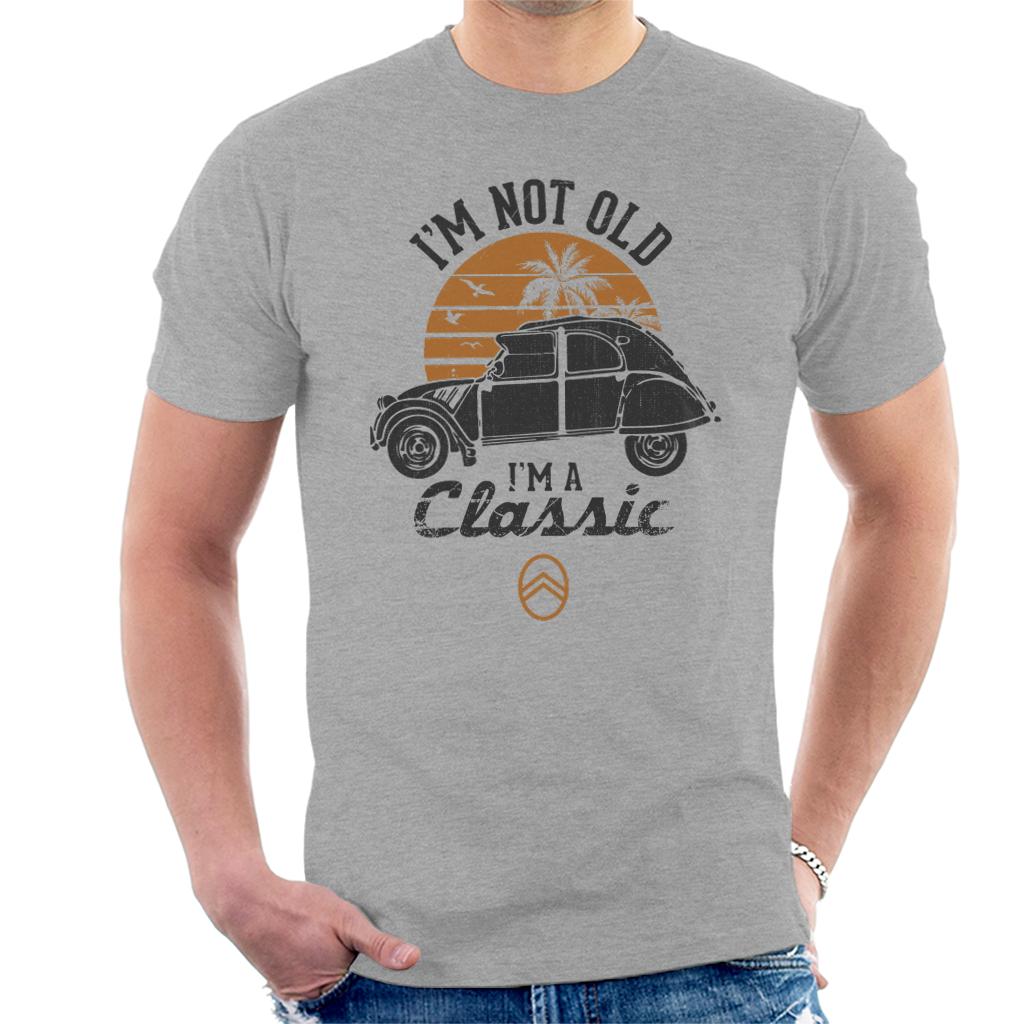 Citroën 2CV Black I'm Not Old Classic Sunset Men's T-Shirt-ALL + EVERY