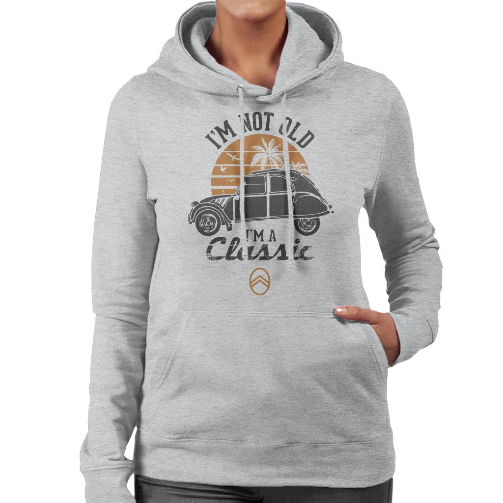 Citroën 2CV Black I'm Not Old Classic Sunset Women's Hooded Sweatshirt-ALL + EVERY