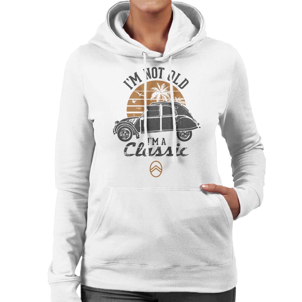 Citroën 2CV Black I'm Not Old Classic Sunset Women's Hooded Sweatshirt-ALL + EVERY