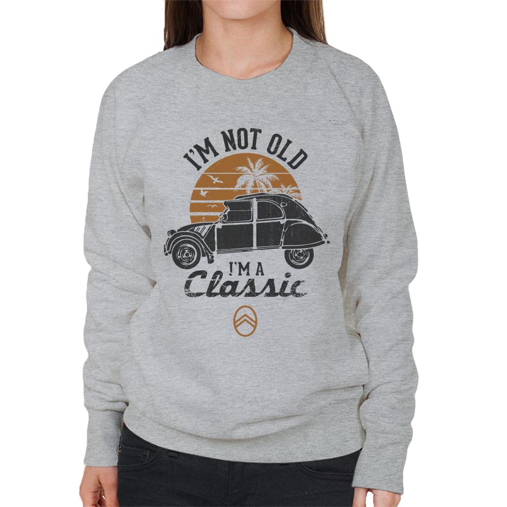 Citroën 2CV Black I'm Not Old Classic Sunset Women's Sweatshirt-ALL + EVERY