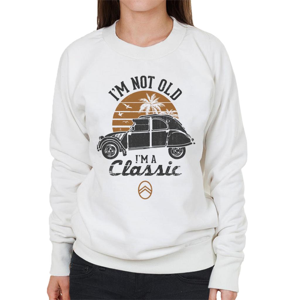 Citroën 2CV Black I'm Not Old Classic Sunset Women's Sweatshirt-ALL + EVERY