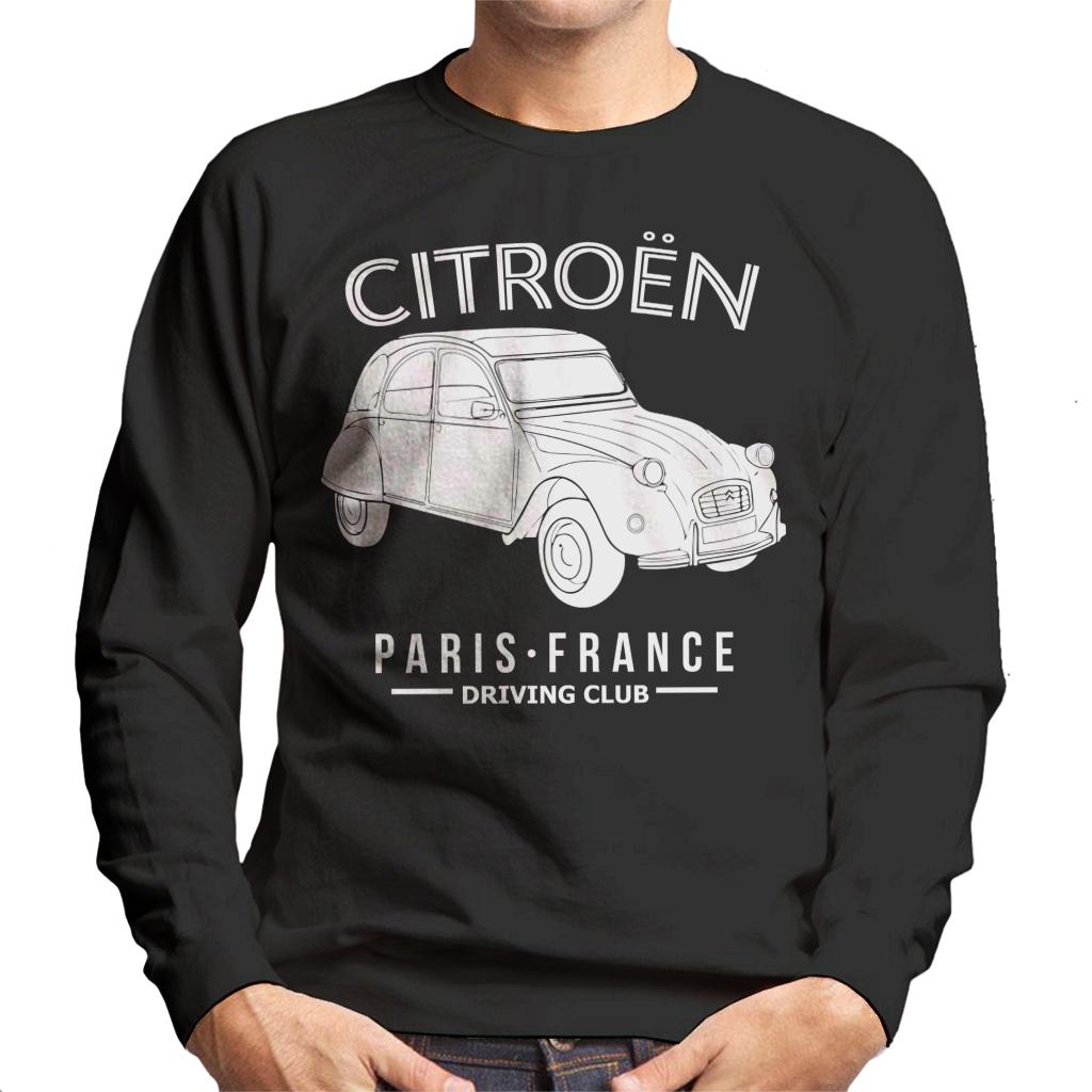 Citroën Driving Club White 2CV Paris France Men's Sweatshirt-ALL + EVERY