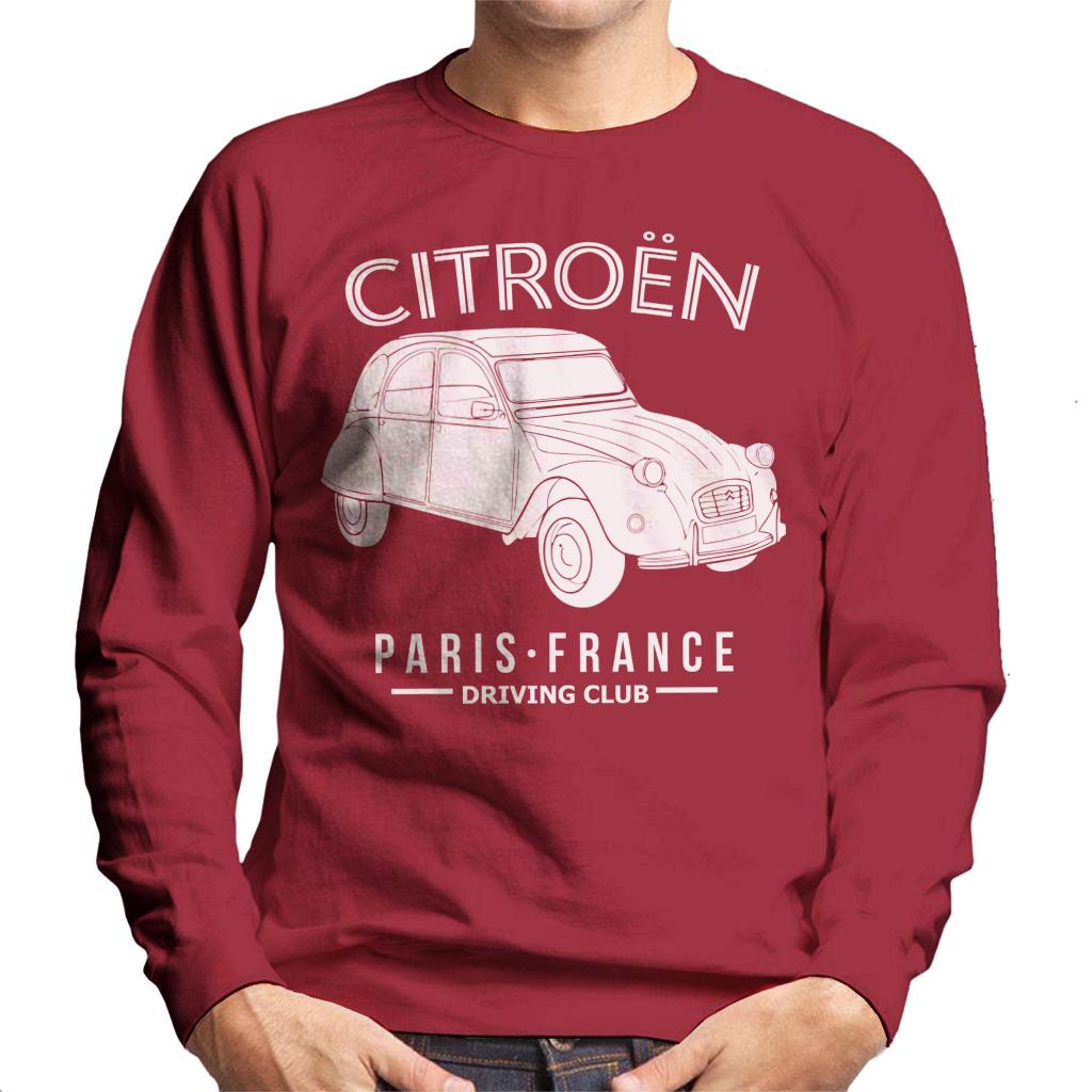 Citroën Driving Club White 2CV Paris France Men's Sweatshirt-ALL + EVERY