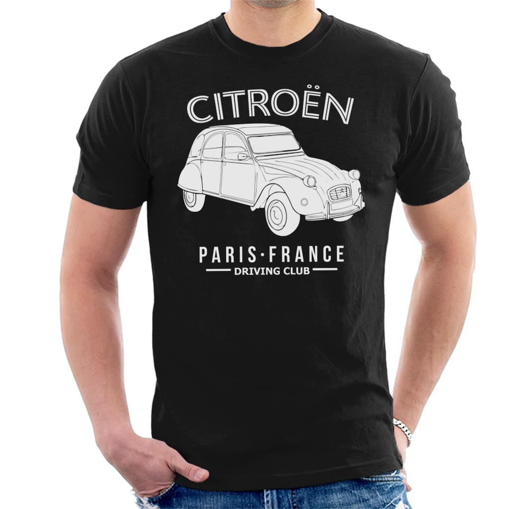 Citroën Driving Club White 2CV Paris France Men's T-Shirt-ALL + EVERY