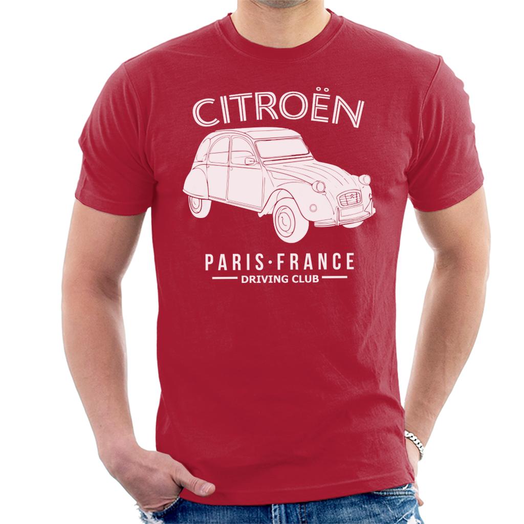 Citroën Driving Club White 2CV Paris France Men's T-Shirt-ALL + EVERY