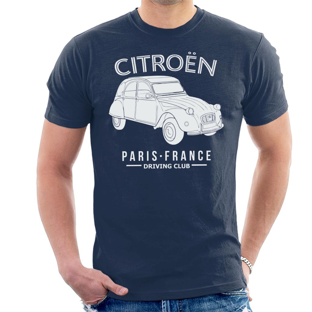 Citroën Driving Club White 2CV Paris France Men's T-Shirt-ALL + EVERY