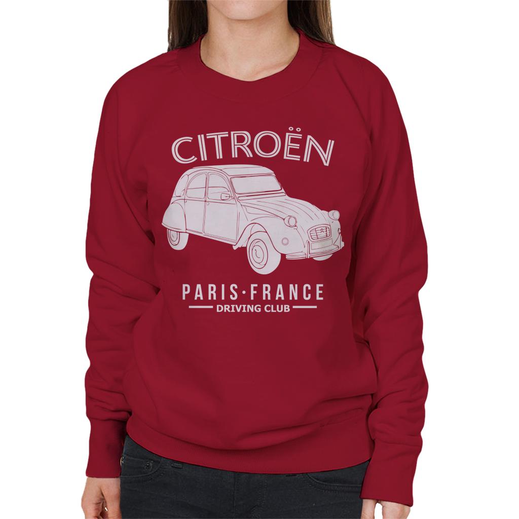 Citroën Driving Club White 2CV Paris France Women's Sweatshirt-ALL + EVERY