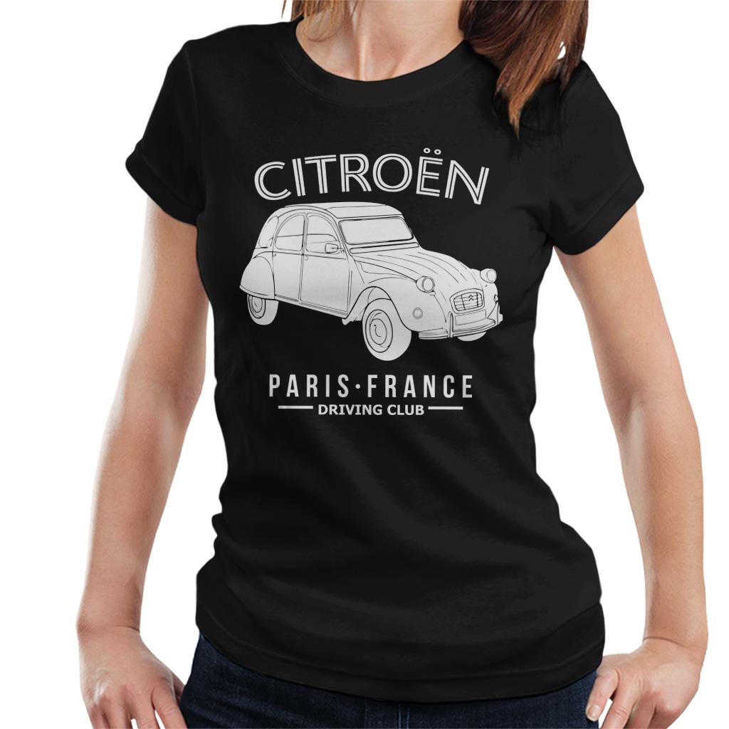 Citroën Driving Club White 2CV Paris France Women's T-Shirt-ALL + EVERY