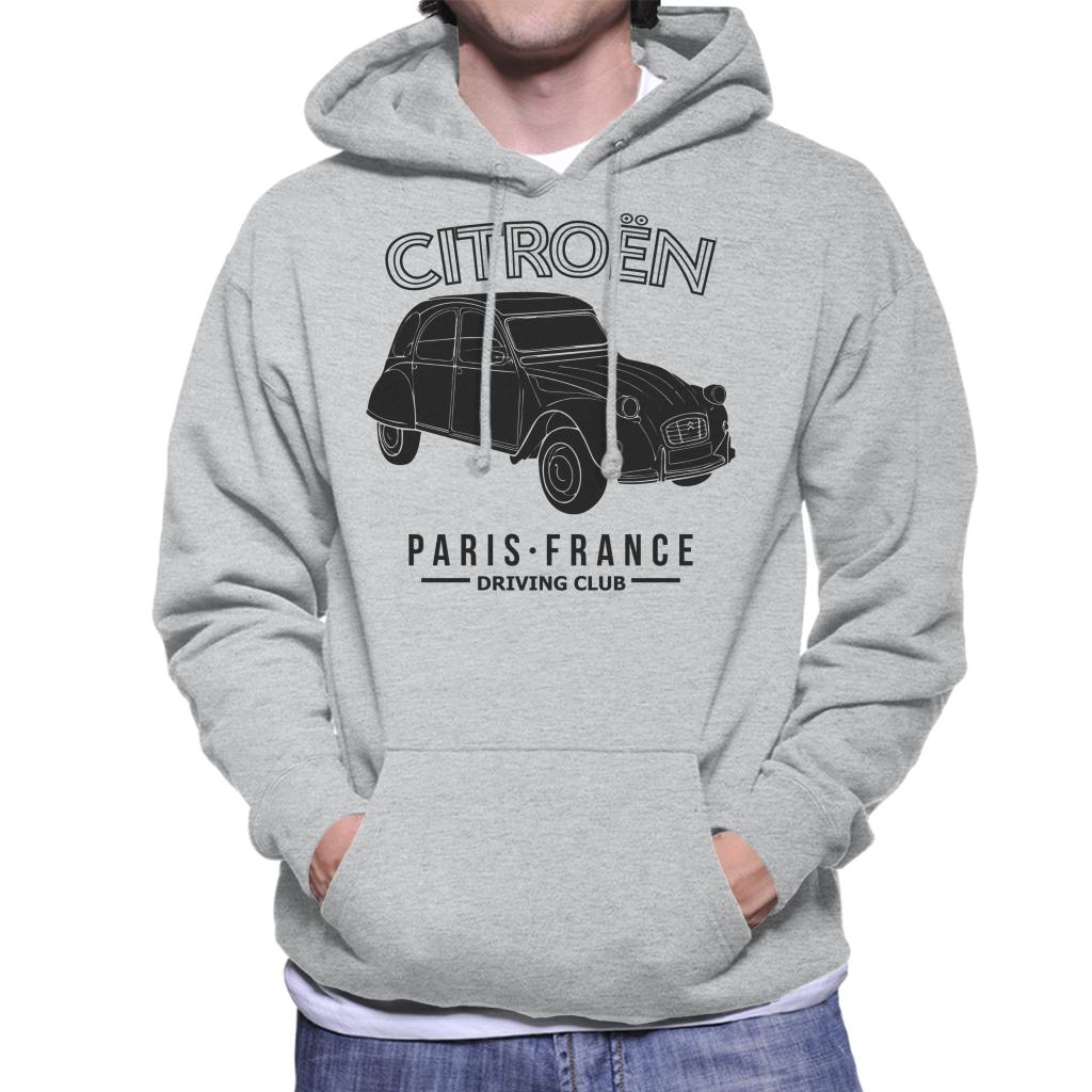 Citroën Driving Club Black 2CV Paris France Men's Hooded Sweatshirt-ALL + EVERY