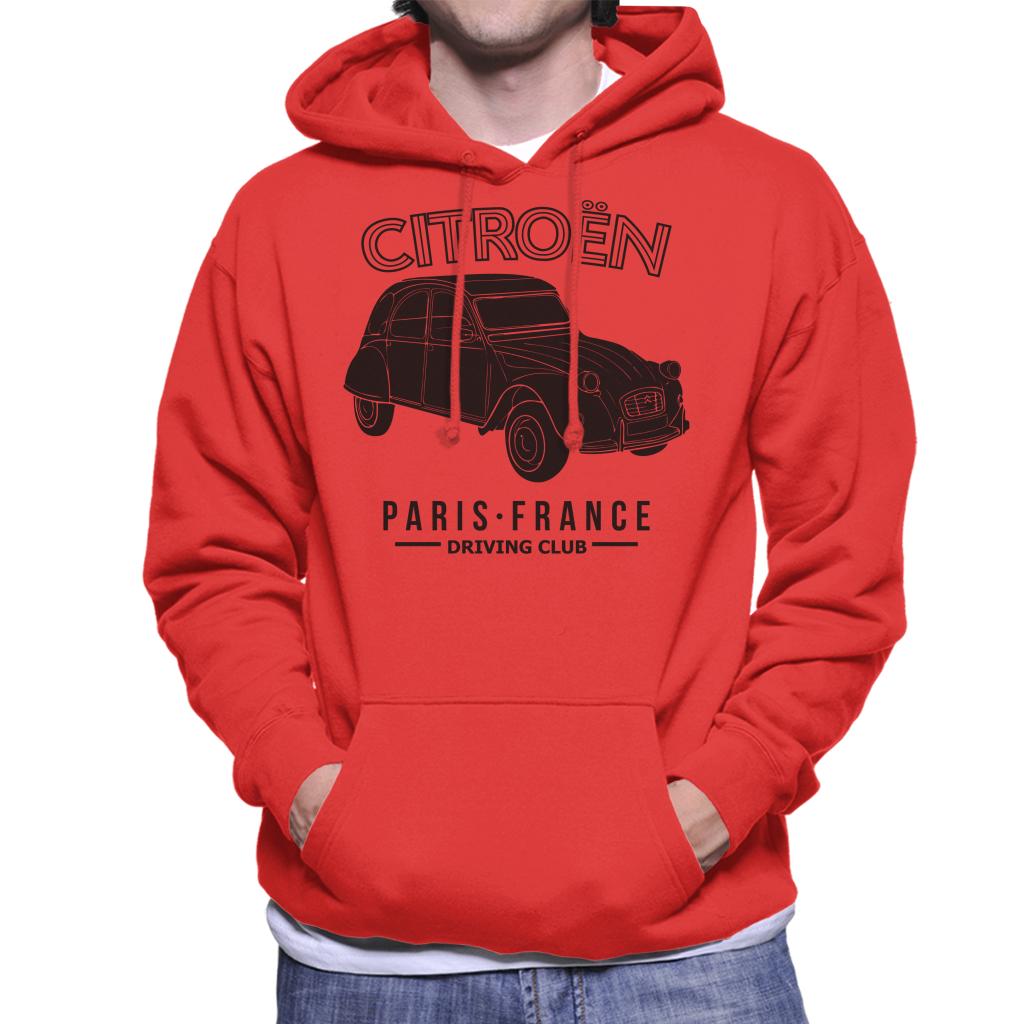 Citroën Driving Club Black 2CV Paris France Men's Hooded Sweatshirt-ALL + EVERY