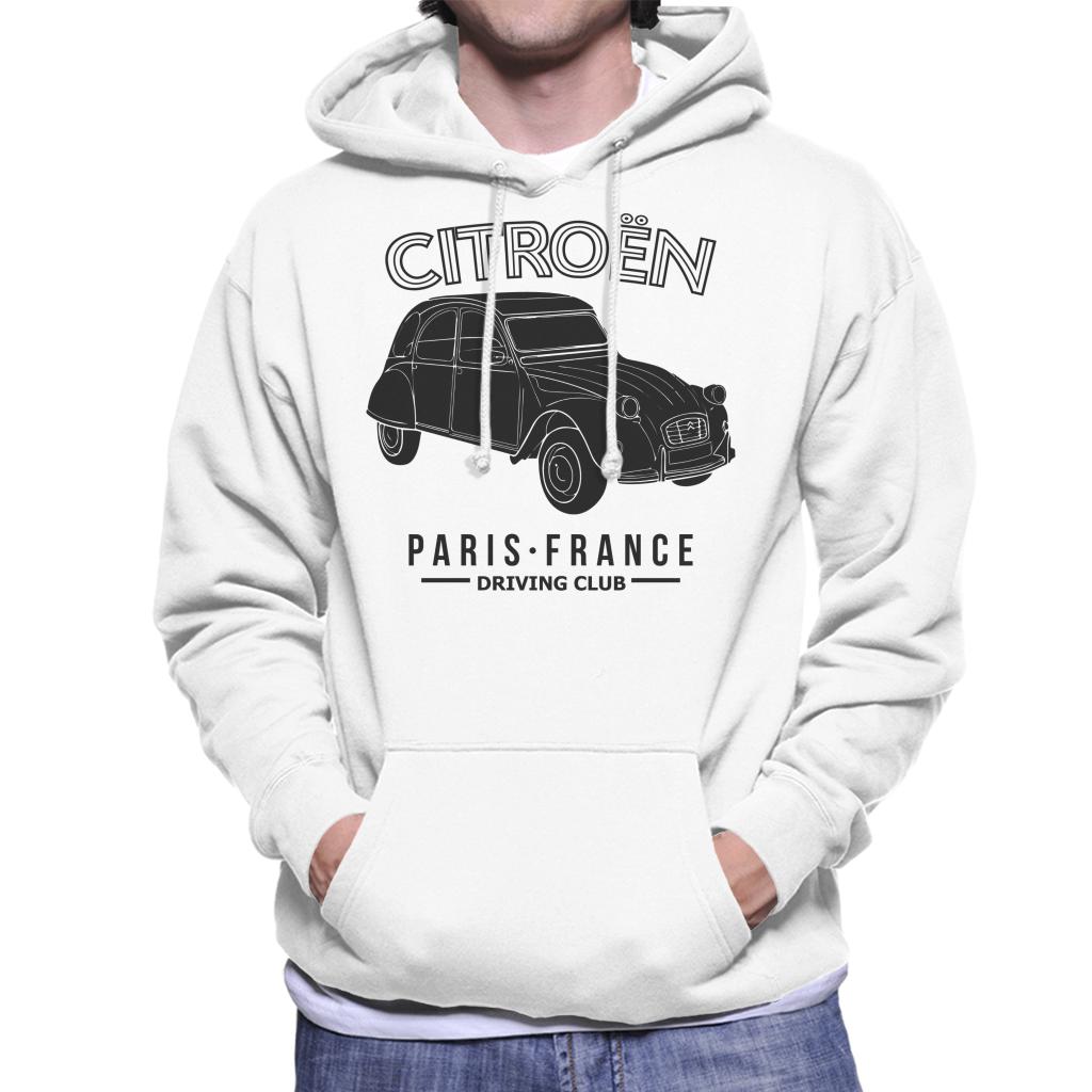 Citroën Driving Club Black 2CV Paris France Men's Hooded Sweatshirt-ALL + EVERY