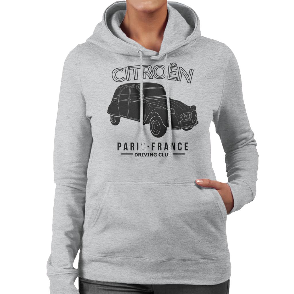 Citroën Driving Club Black 2CV Paris France Women's Hooded Sweatshirt-ALL + EVERY