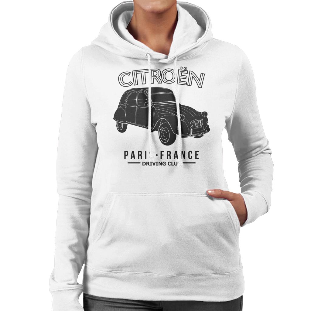 Citroën Driving Club Black 2CV Paris France Women's Hooded Sweatshirt-ALL + EVERY