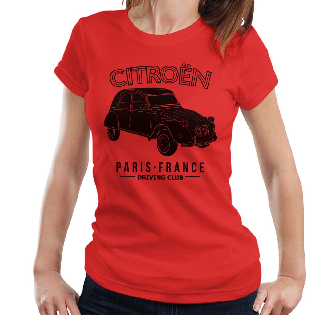 Citroën Driving Club Black 2CV Paris France Women's T-Shirt-ALL + EVERY