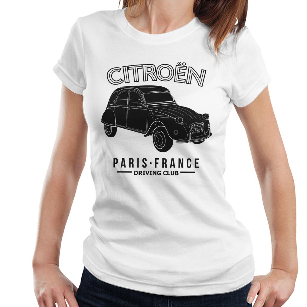 Citroën Driving Club Black 2CV Paris France Women's T-Shirt-ALL + EVERY