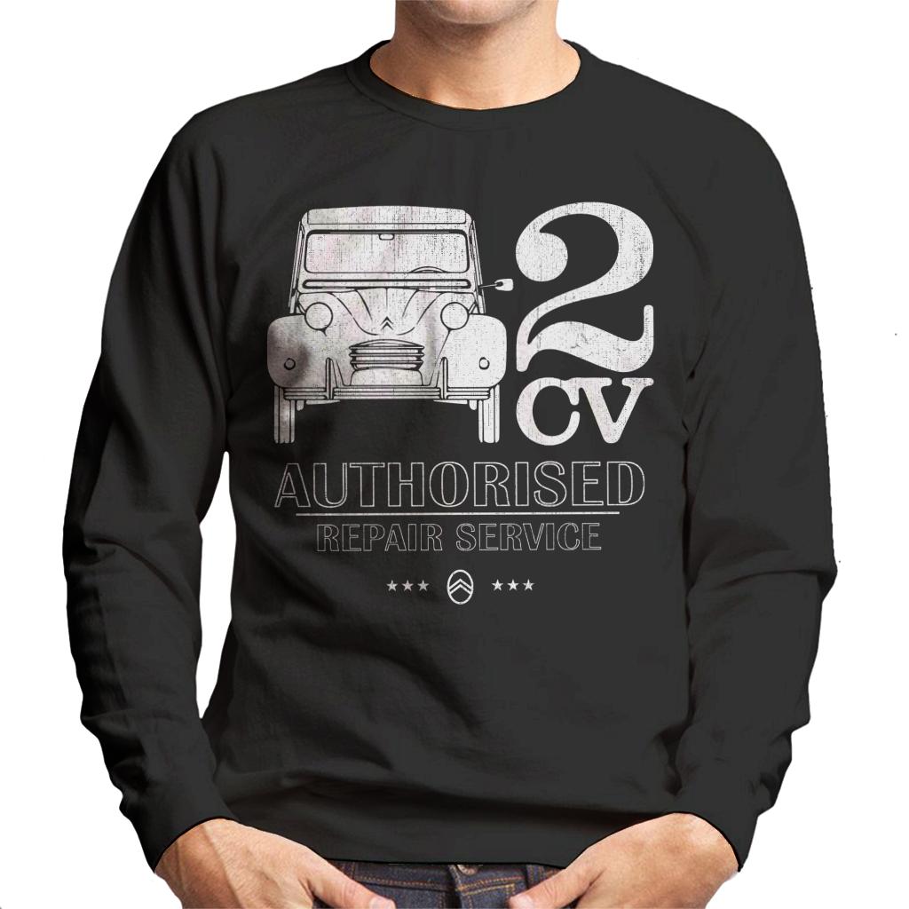 Citroën 2CV Authorised Repair Service White Logo Men's Sweatshirt-ALL + EVERY