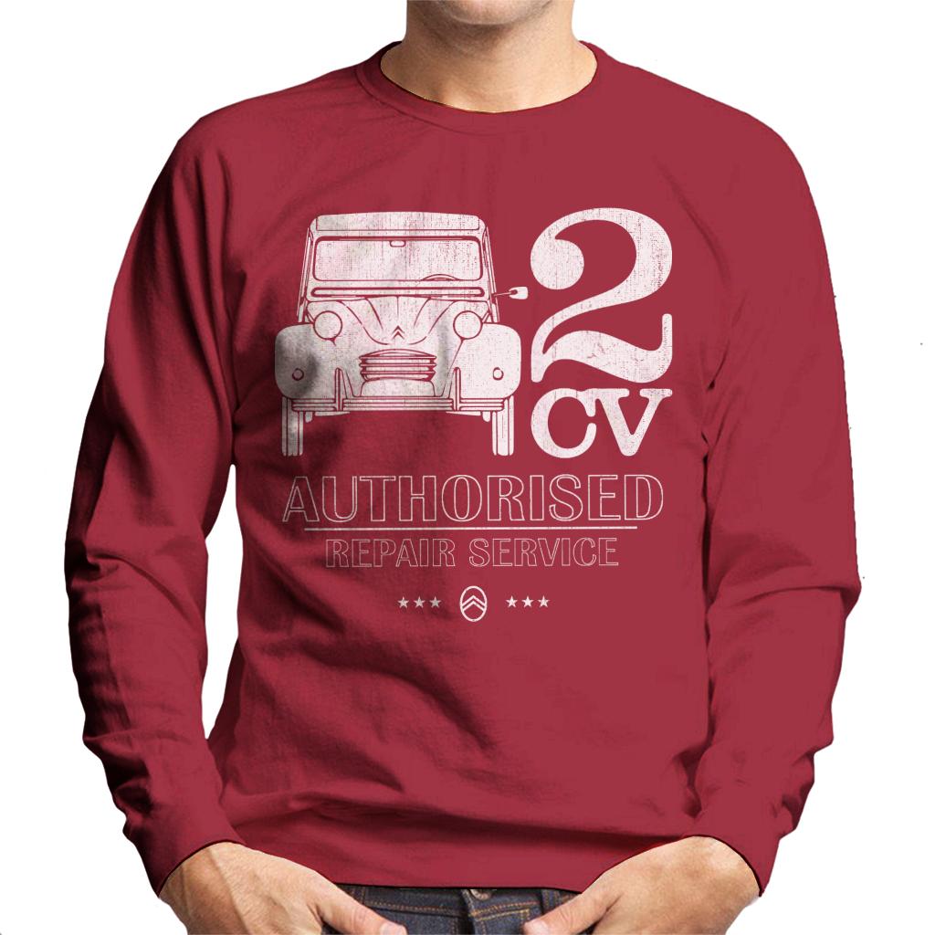 Citroën 2CV Authorised Repair Service White Logo Men's Sweatshirt-ALL + EVERY