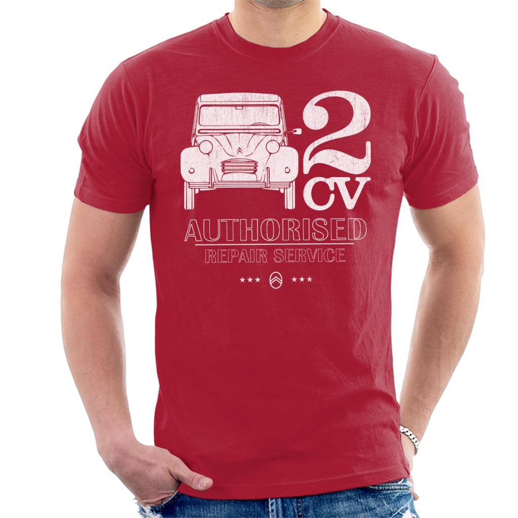 Citroën 2CV Authorised Repair Service White Logo Men's T-Shirt-ALL + EVERY