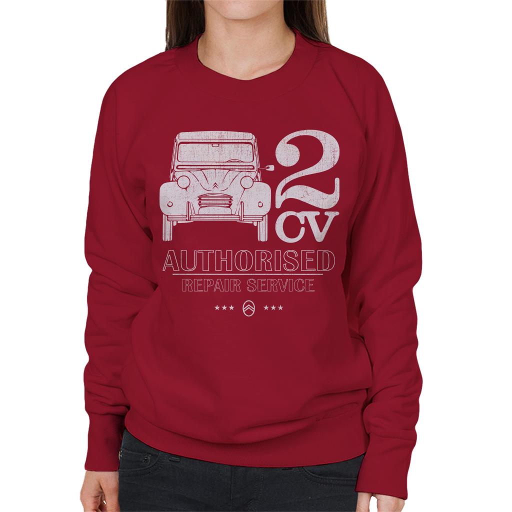 Citroën 2CV Authorised Repair Service White Logo Women's Sweatshirt-ALL + EVERY