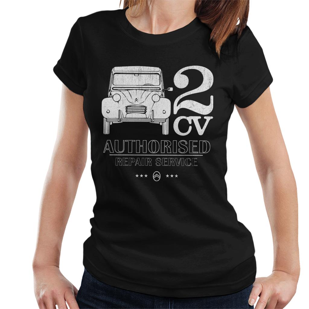 Citroën 2CV Authorised Repair Service White Logo Women's T-Shirt-ALL + EVERY