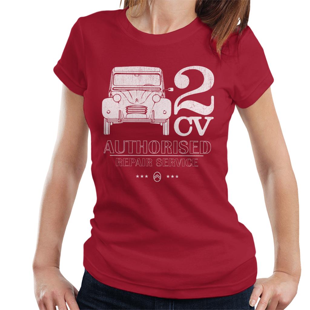 Citroën 2CV Authorised Repair Service White Logo Women's T-Shirt-ALL + EVERY