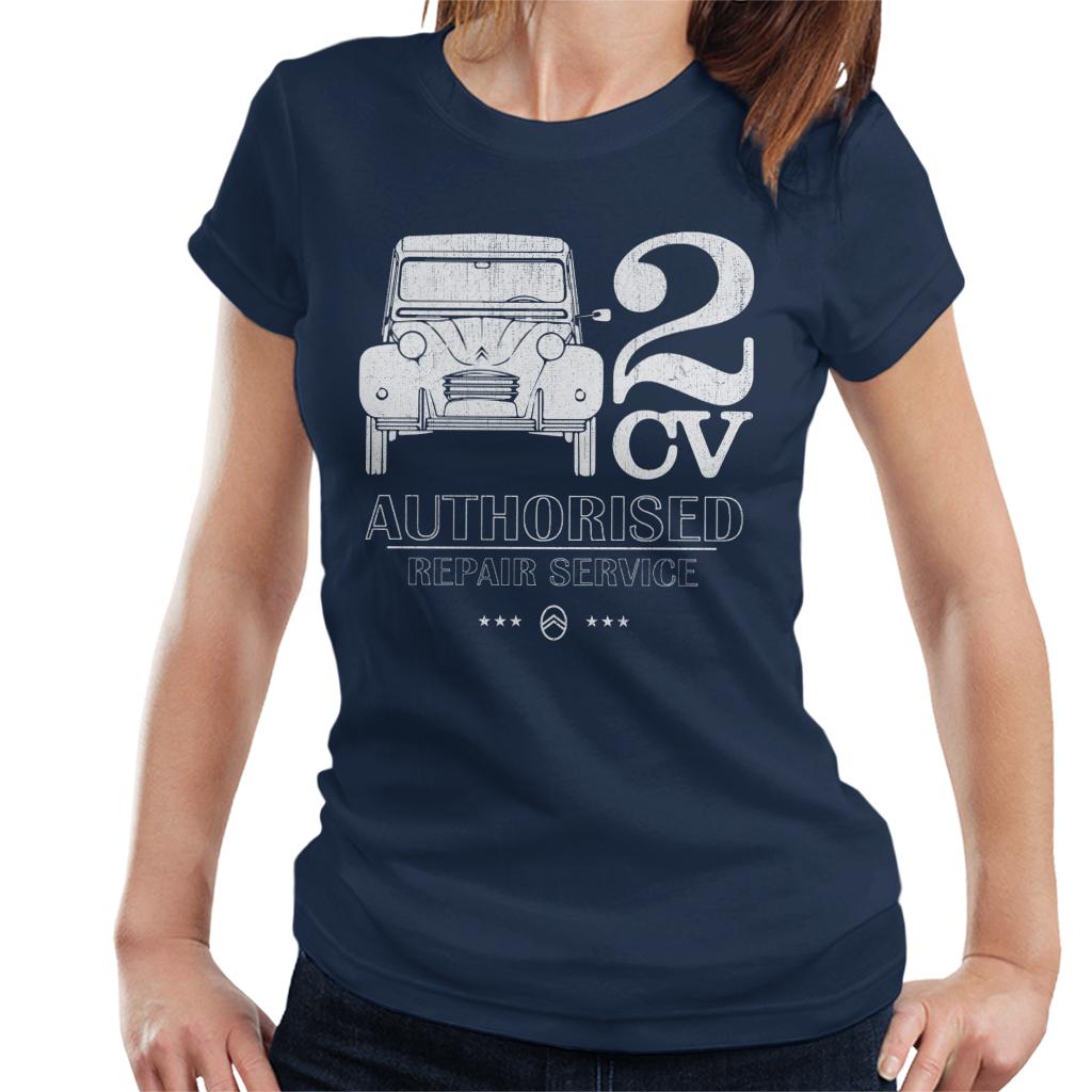 Citroën 2CV Authorised Repair Service White Logo Women's T-Shirt-ALL + EVERY