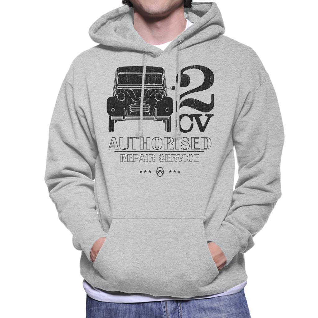 Citroën 2CV Authorised Repair Service Black Logo Men's Hooded Sweatshirt-ALL + EVERY