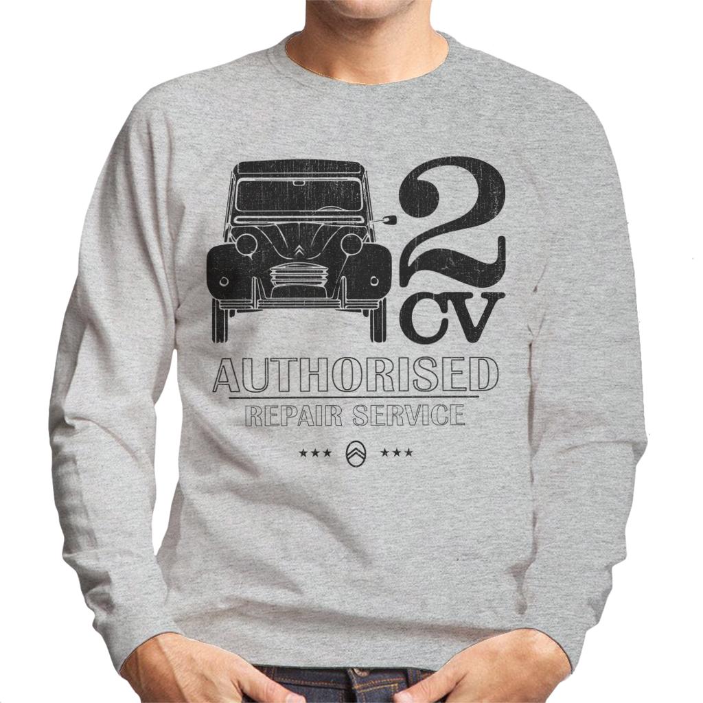 Citroën 2CV Authorised Repair Service Black Logo Men's Sweatshirt-ALL + EVERY